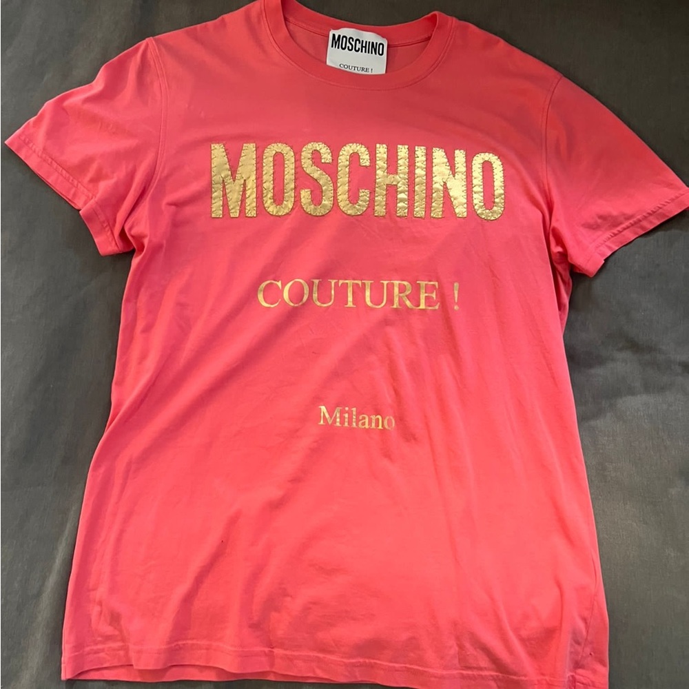 Moschino shirt worn once excellent condition size L fits like a m